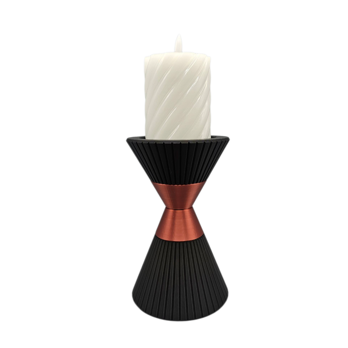 Luxury Layerzz – Sculptural Candle Holder | Copper or Gold Accent - homedecoration