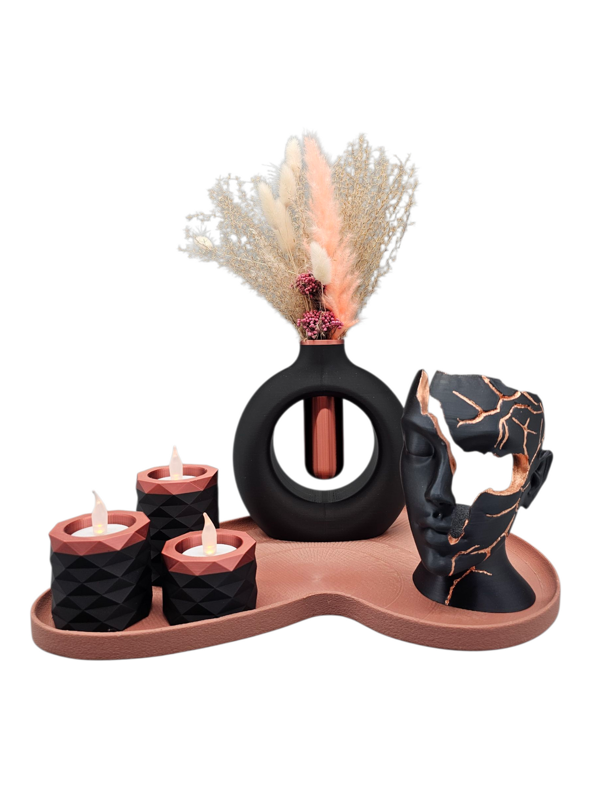 Luxe Complete Woondecoratie Set — Broken Face - koper