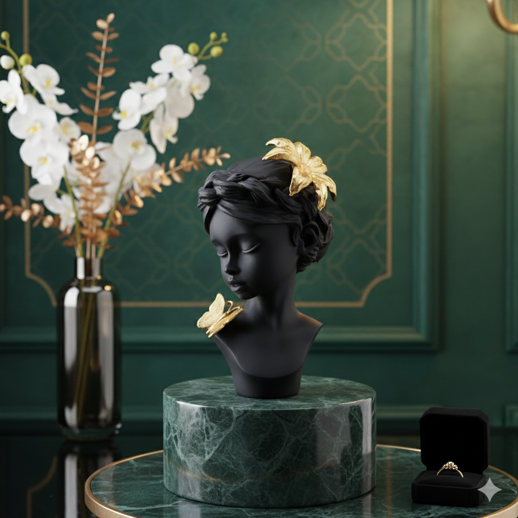 Luxury Layerzz – Midnight Bloom - Gold Edition - kunstbeeld