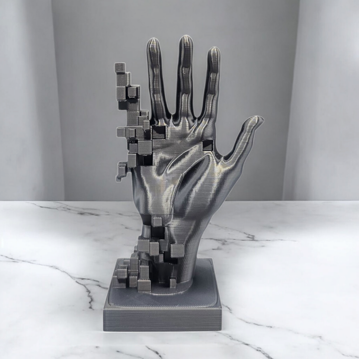 Pixel Touch - Abstract 3-D geprint handbeeld - modern