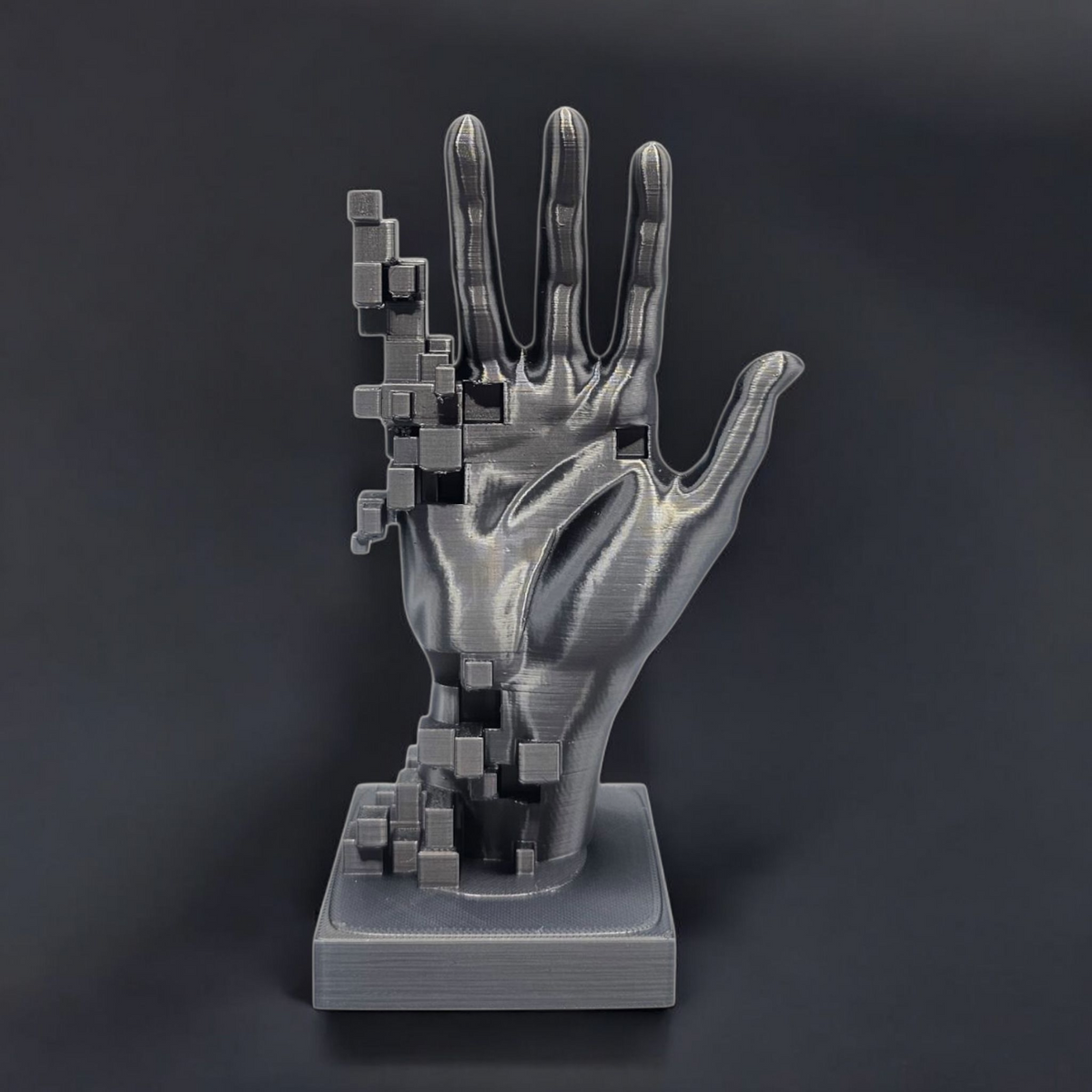 Pixel Touch - Abstract 3-D geprint handbeeld - modern
