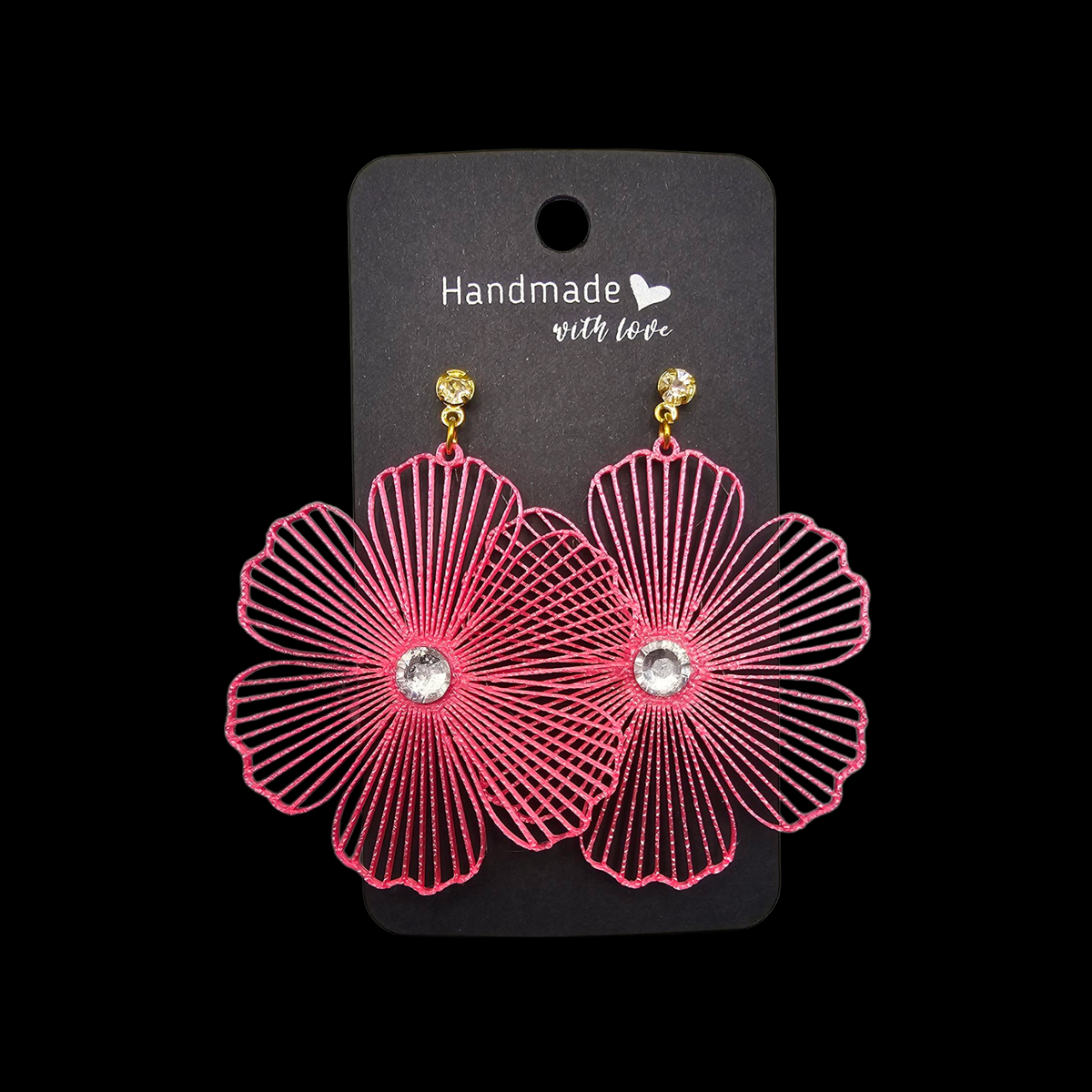 grote bloem oorbel - Floral Radience - diverse kleuren