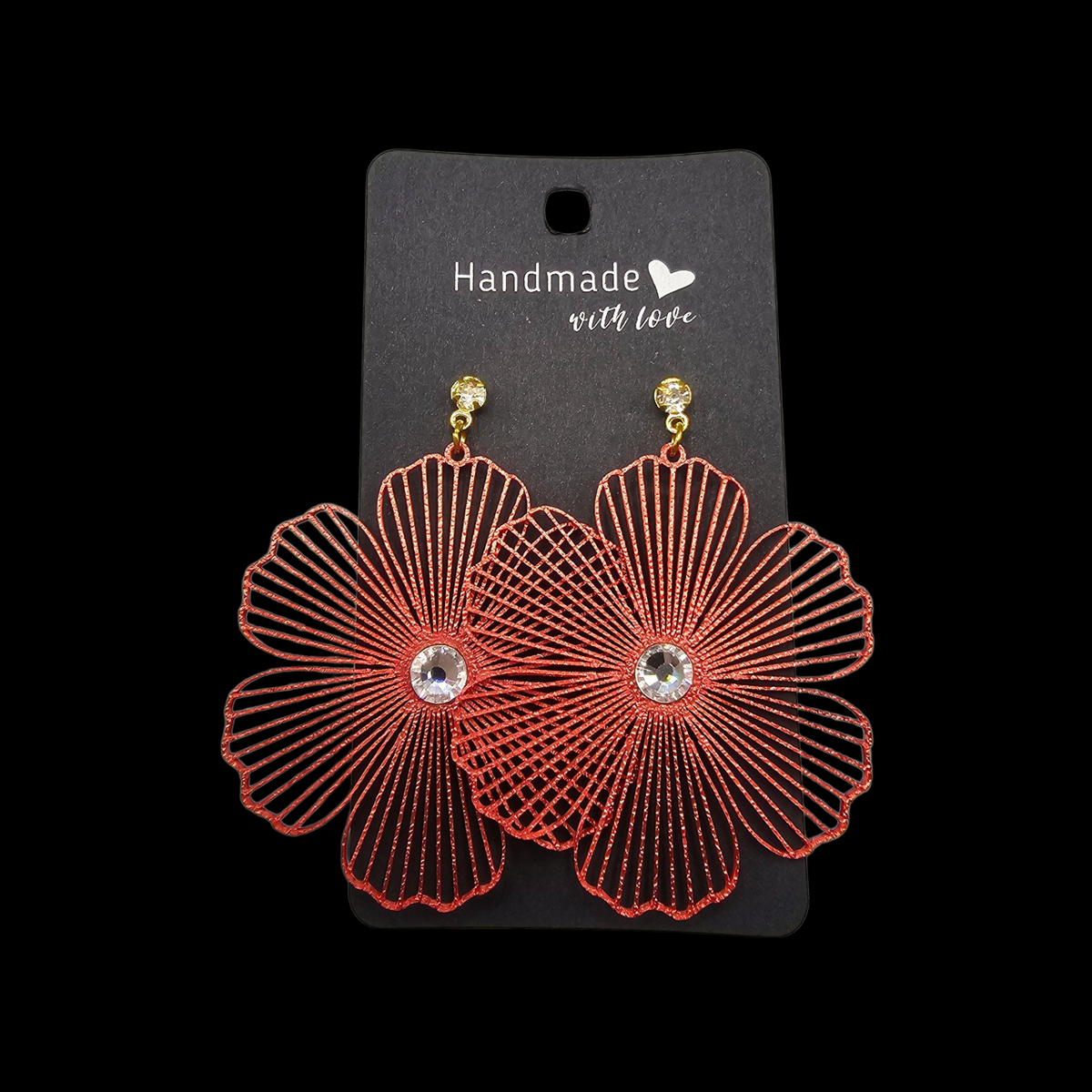 grote bloem oorbel - Floral Radience - diverse kleuren