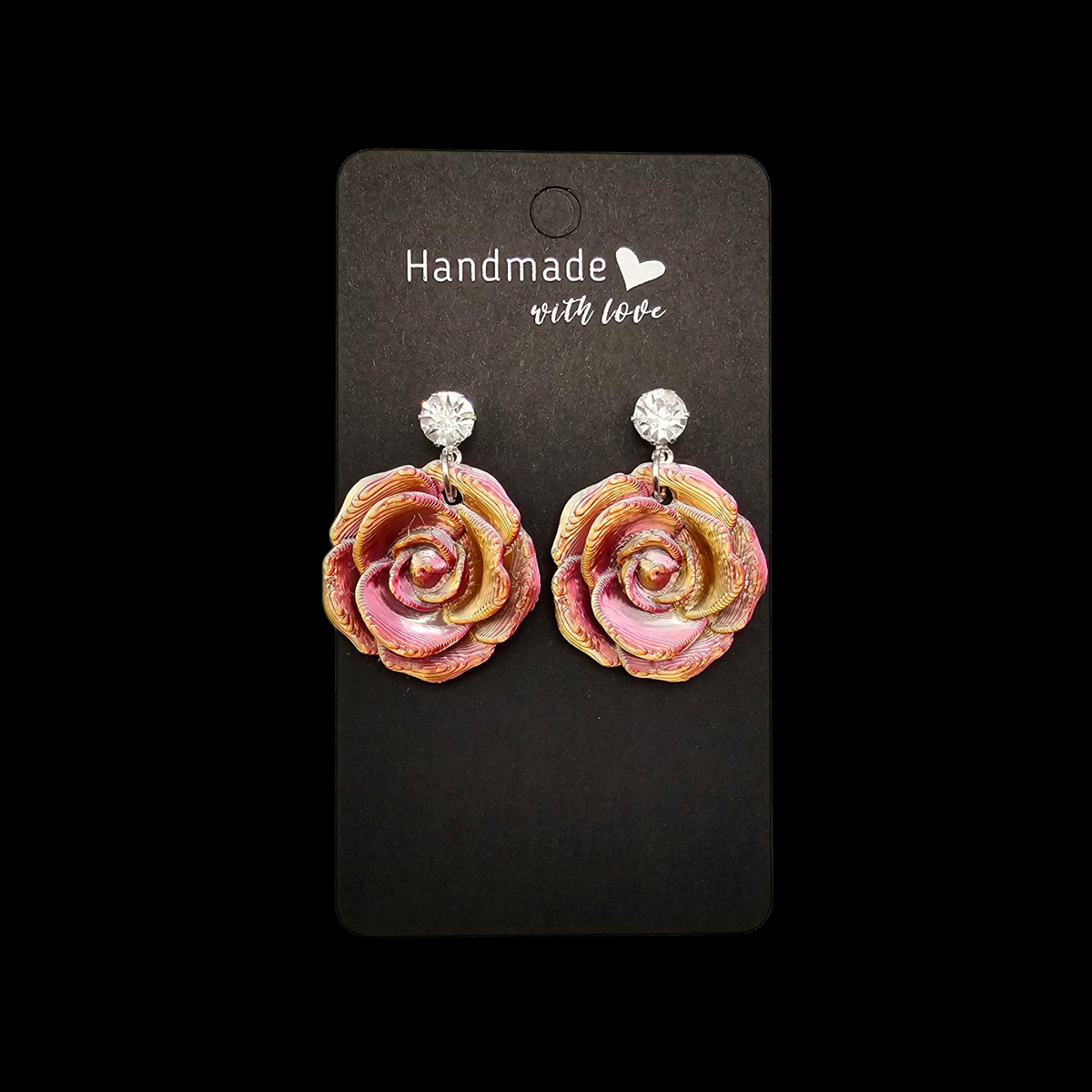 Rose Oorbellen – 3D Geprinte Bloem Oorbellen met Roos Design