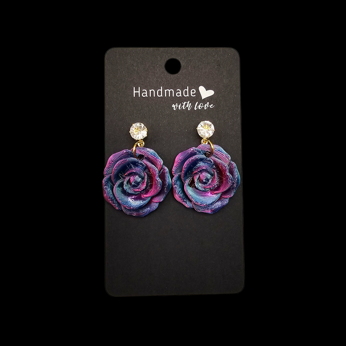 Rose Oorbellen – 3D Geprinte Bloem Oorbellen met Roos Design