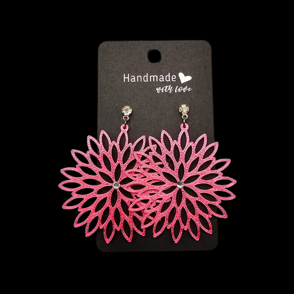 Grote bloem oorbel - diverse kleuren