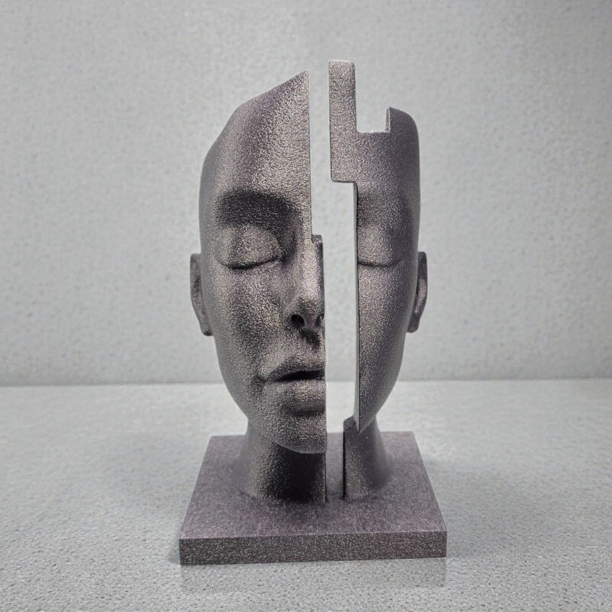 The split mind- Modern abstract beeld in diverse kleuren en 2 maten