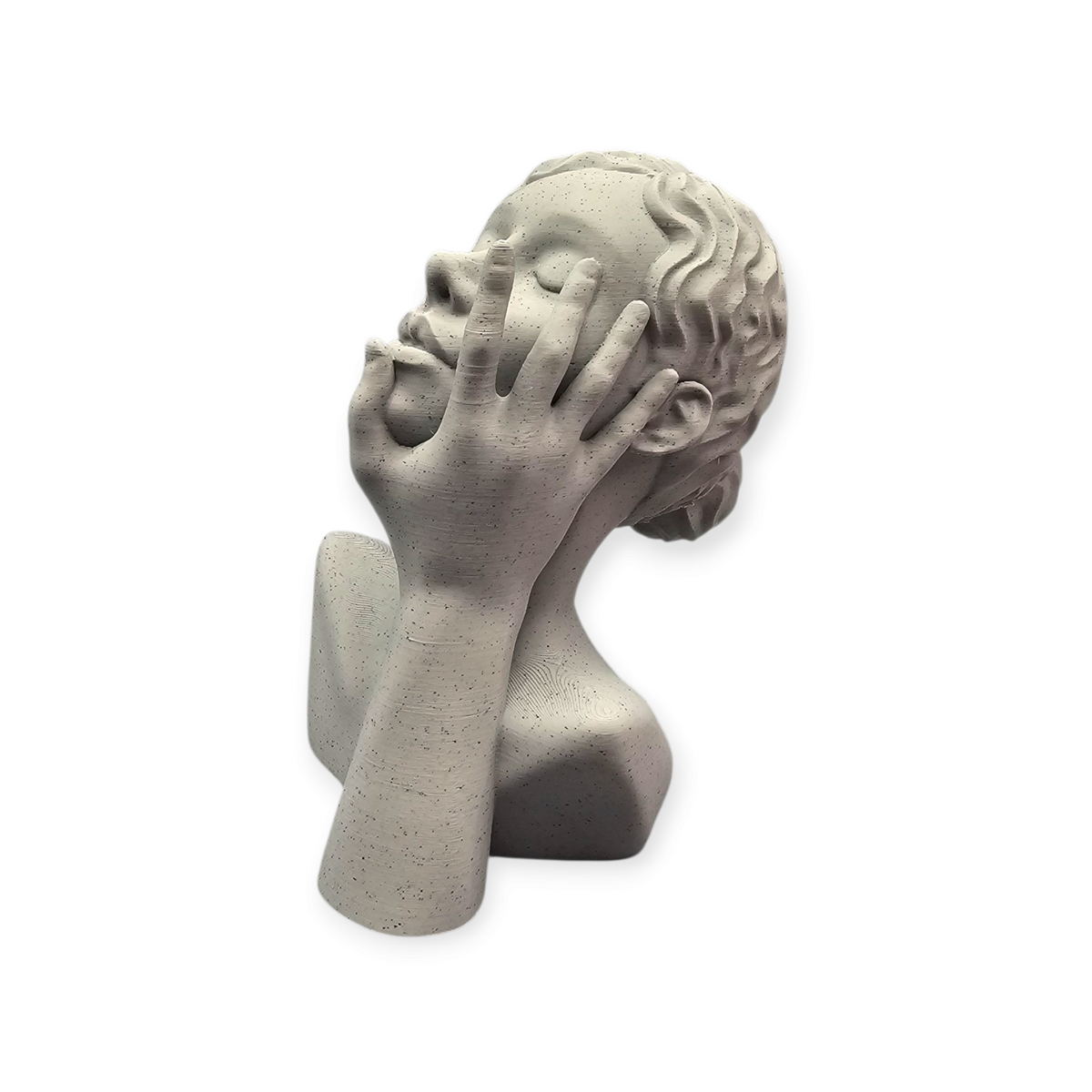 3D-geprint kunst beeld Passion in stonelook | Modern decoratief beeld vol emotie
