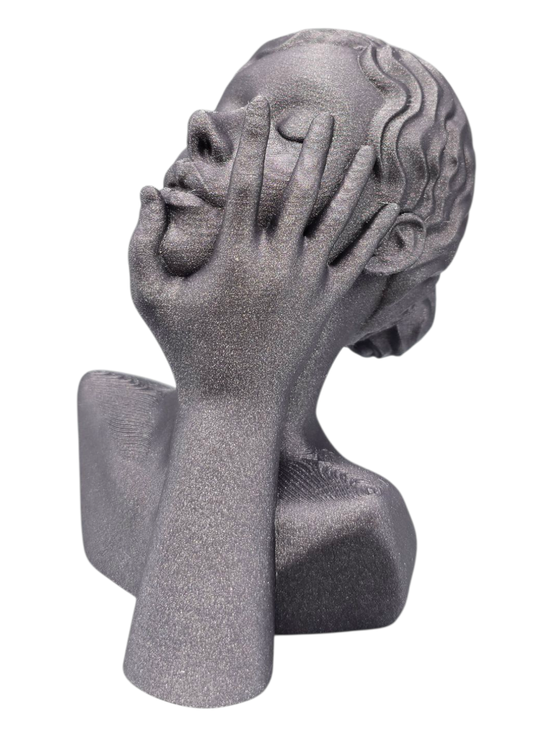 3D-geprint kunst beeld Passion in stonelook | Modern decoratief beeld vol emotie