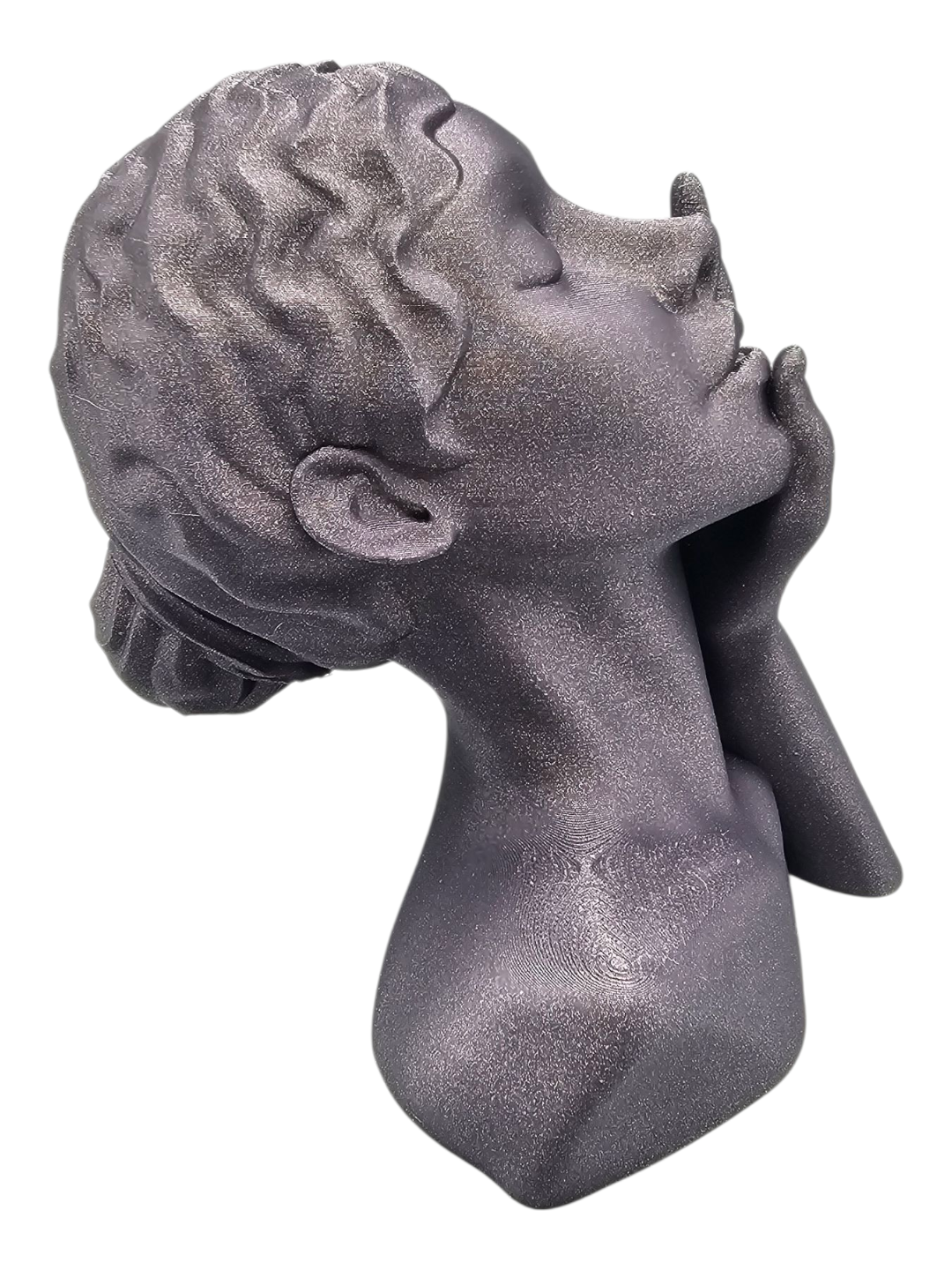 3D-geprint kunst beeld Passion in stonelook | Modern decoratief beeld vol emotie