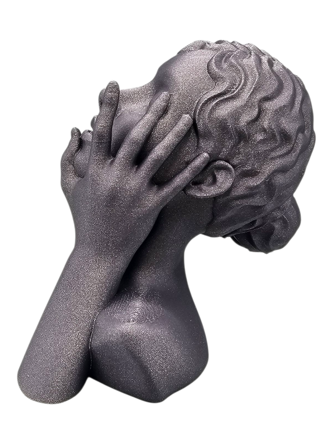 3D-geprint kunst beeld Passion in stonelook | Modern decoratief beeld vol emotie