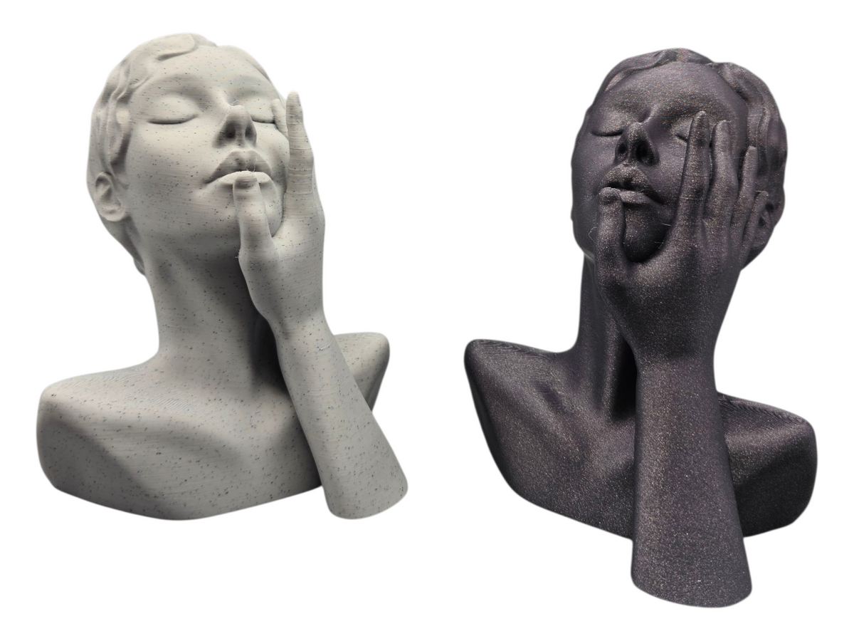 3D-geprint kunst beeld Passion in stonelook | Modern decoratief beeld vol emotie