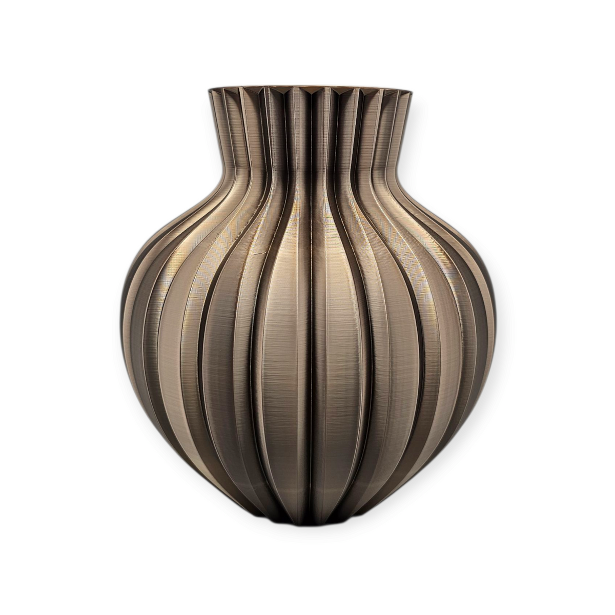 Ribbelvaas stevige moderne 3D geprinte vaas