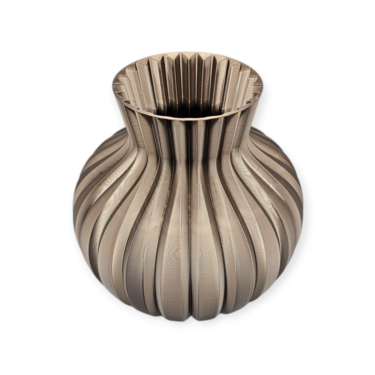 Ribbelvaas stevige moderne 3D geprinte vaas