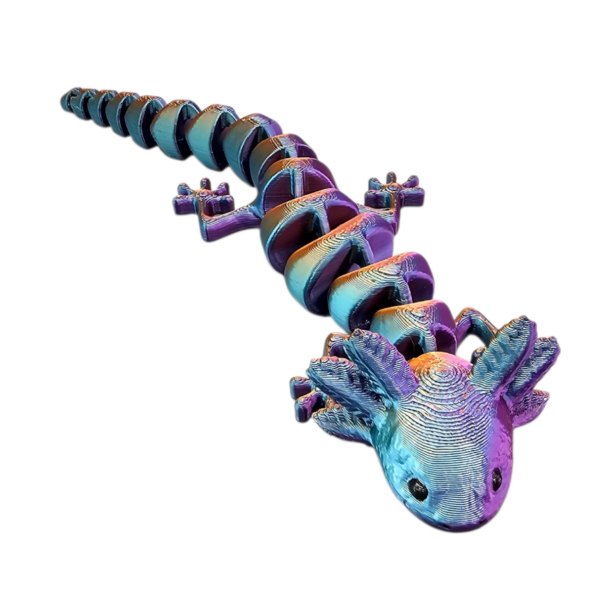 flexi axolotl fidget toy 3D geprint - ontspanning