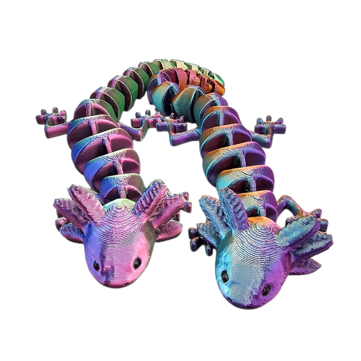 flexi axolotl fidget toy 3D geprint - ontspanning