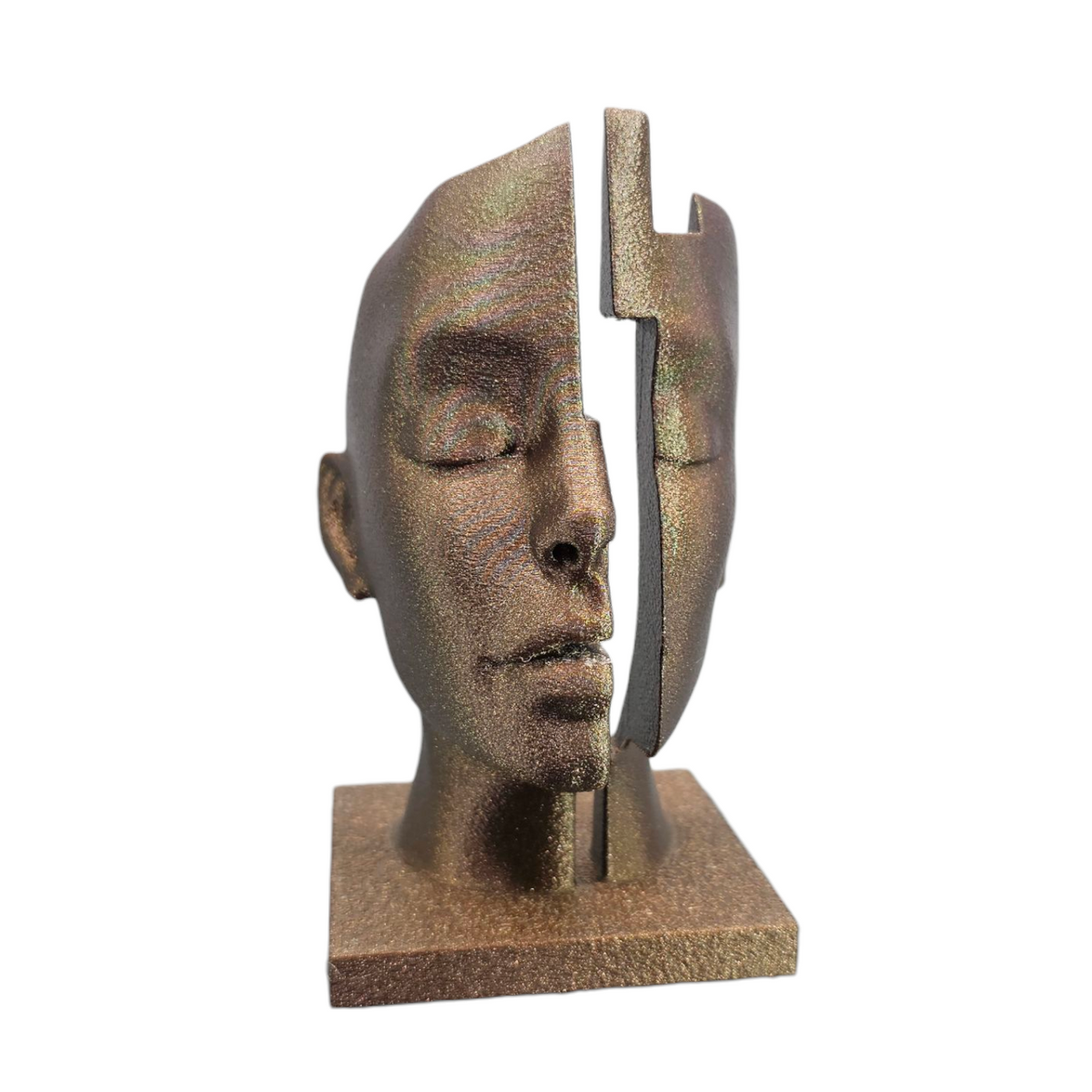 The split mind- Modern abstract beeld in diverse kleuren en 2 maten