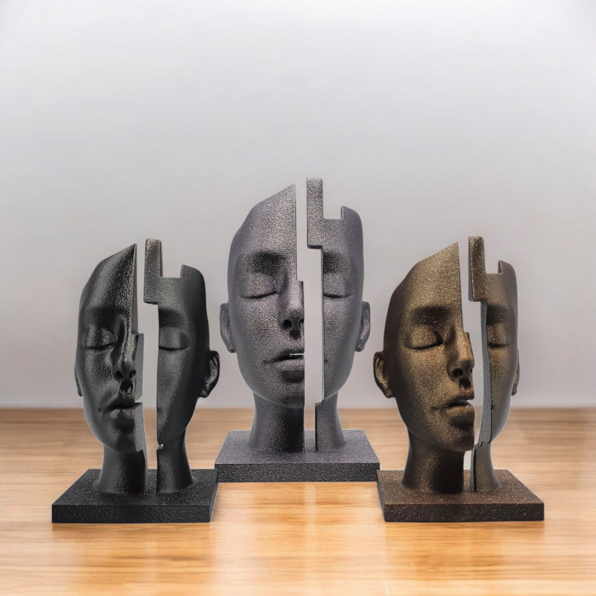 The split mind- Modern abstract beeld in diverse kleuren en 2 maten