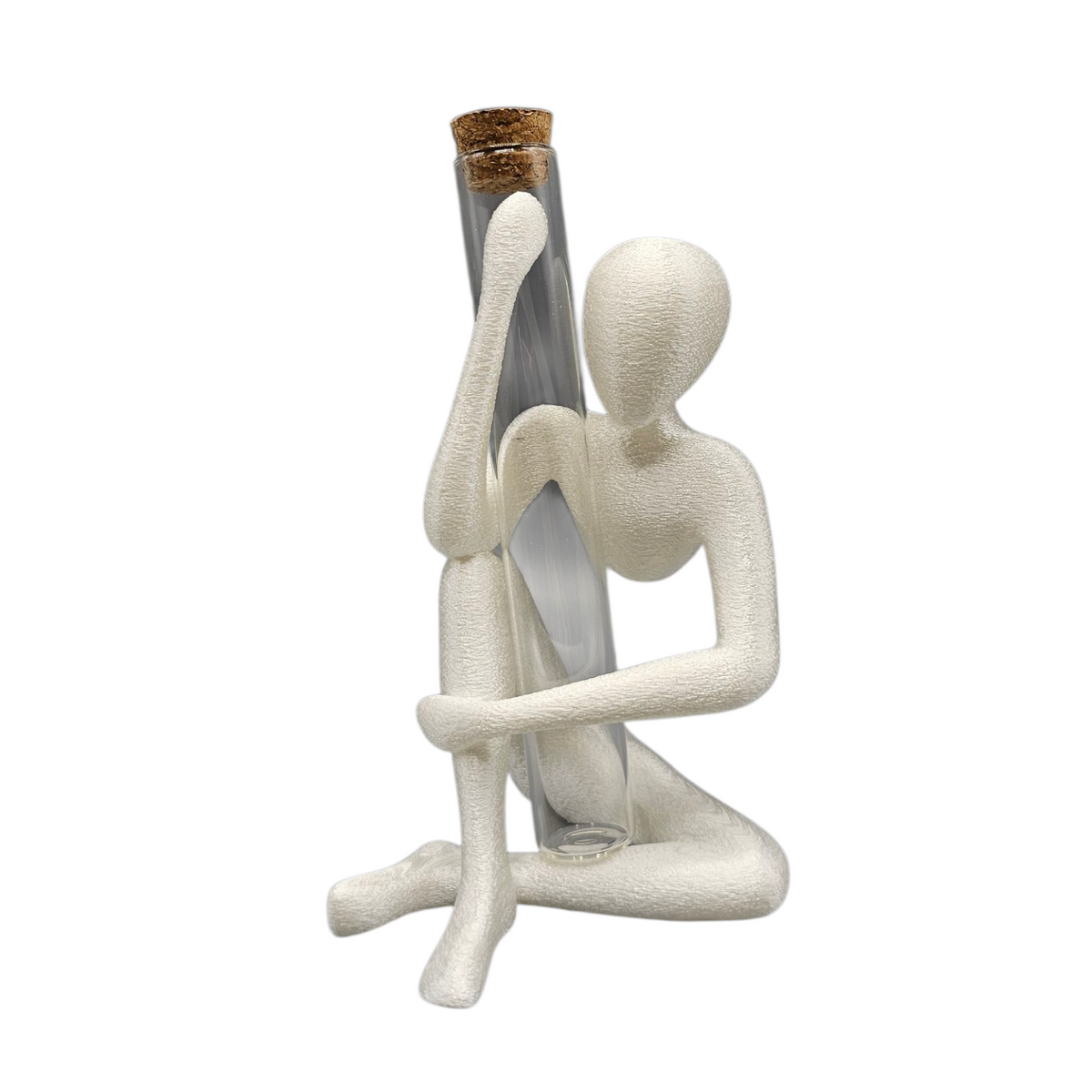Moderne Bloemenvaas Houder NObody | Unieke 3D Geprinte Decoratie met Glazen Buisje