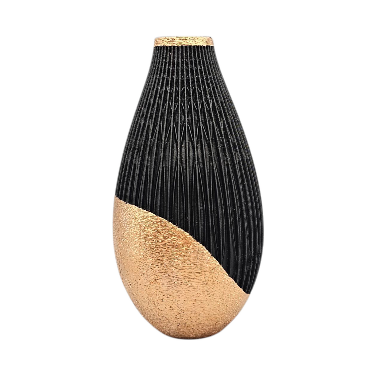 Luxury Layerzz – Elle Vase | Gold Leaf & Rose Gold - 3d geprinte vaas - duurzaam - handgemaakt