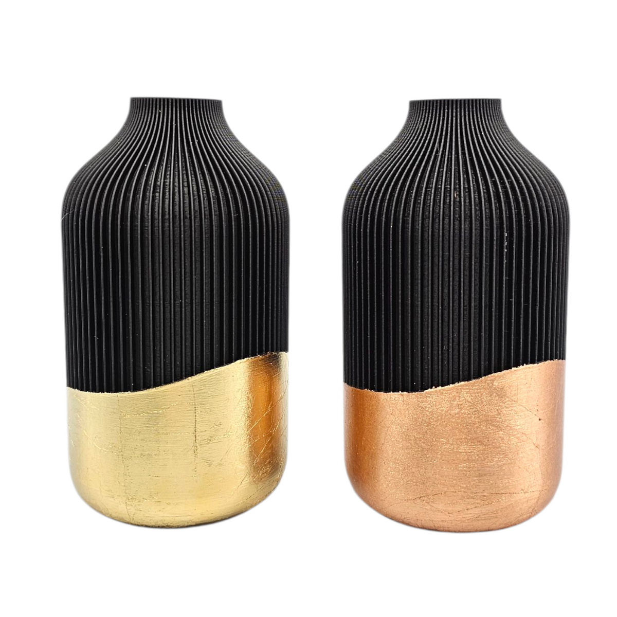 Luxury Layerzz – Golden Leaf Vase | Rose Gold & Gold - huisdecoratie