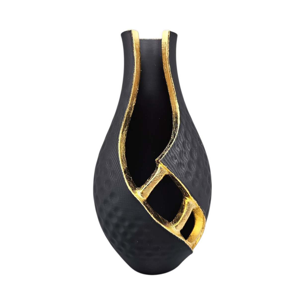 Luxury Layerzz – Golden Rift Vase -Gold & Rose Gold Accent - decoratie