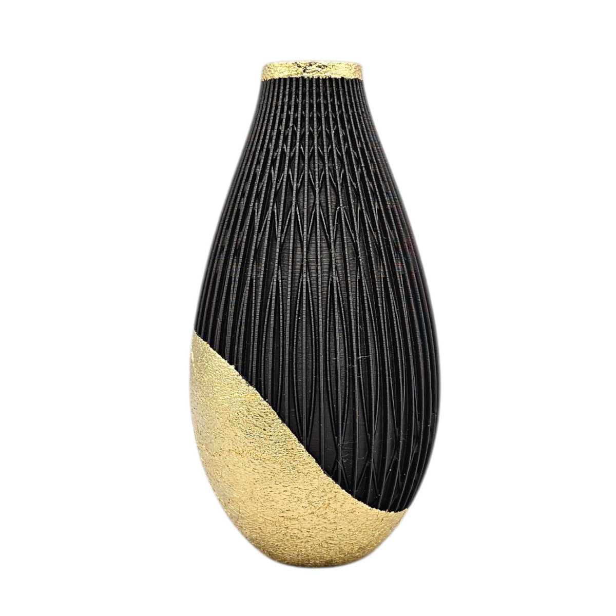 Luxury Layerzz – Elle Vase | Gold Leaf & Rose Gold - 3d geprinte vaas - duurzaam - handgemaakt