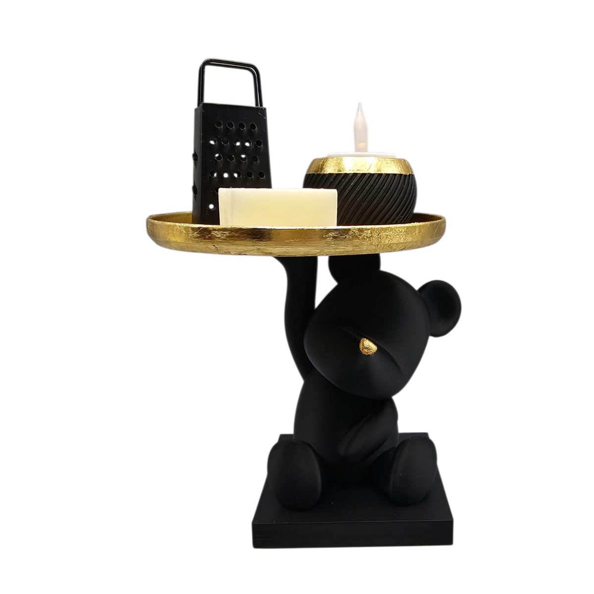 Luxury Layerzz – Bear Tray Figure | Gold Accent