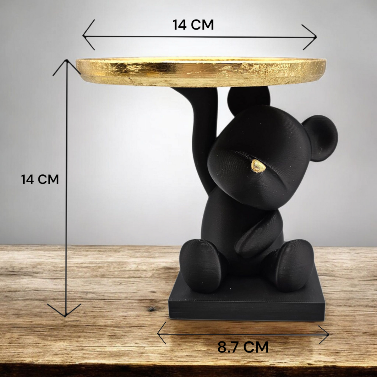 Luxury Layerzz – Bear Tray Figure | Gold Accent