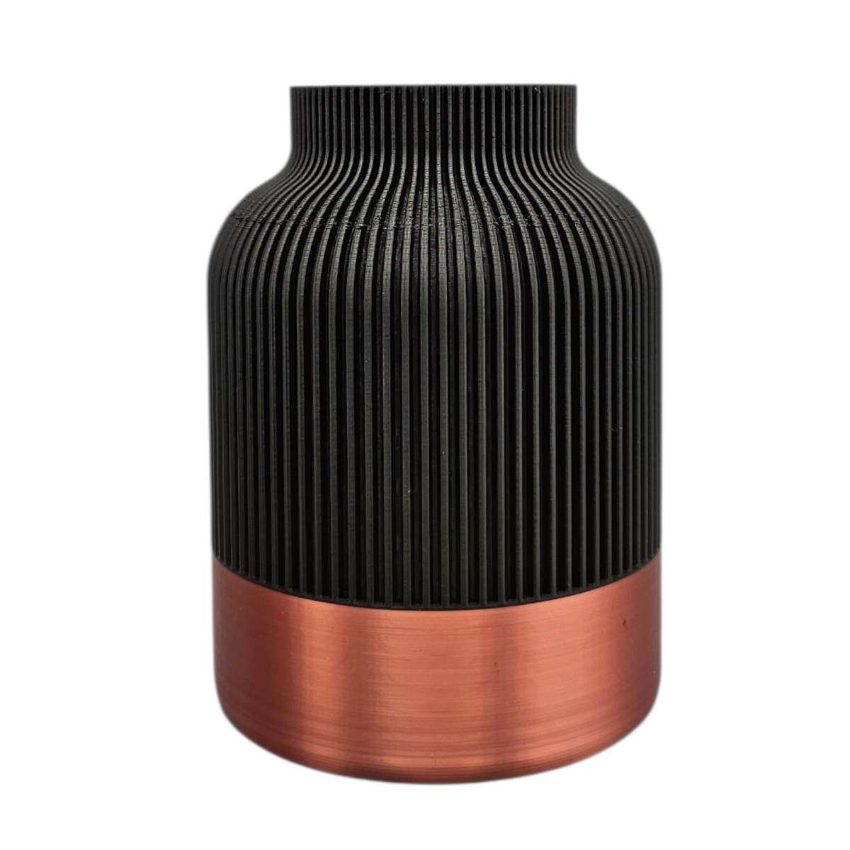 Luxury Layerzz – Royal Line Vase | Copper Accent - duurzaam - 3d geprint - woondecoratie - 2 maten