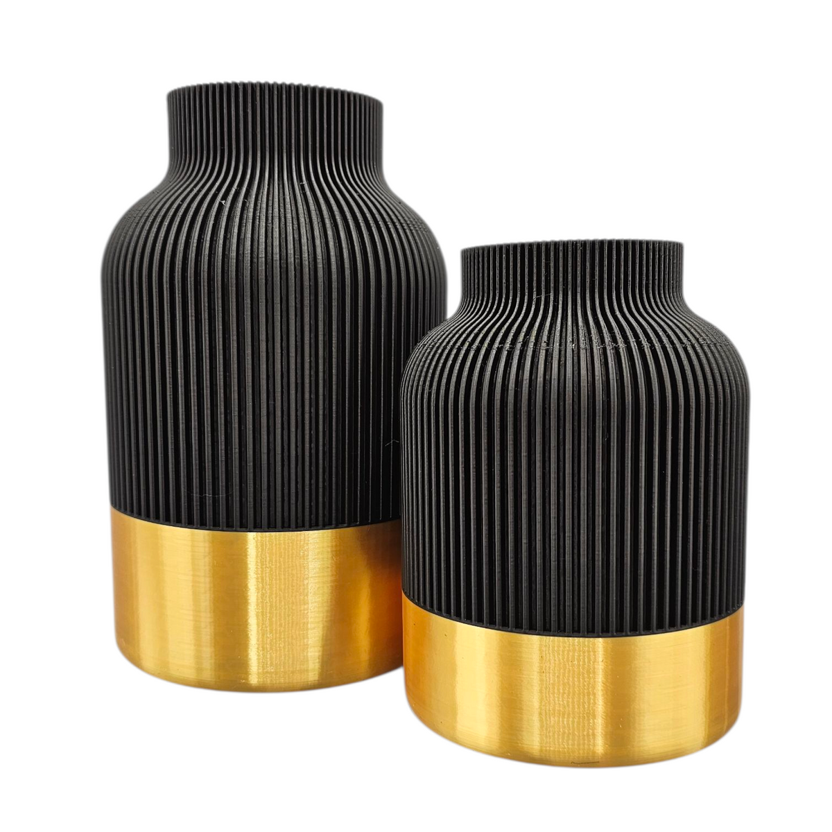 Luxury Layerzz – Royal Line Vase | Gold Accent - 3d geprint - duurzaam - 2 maten