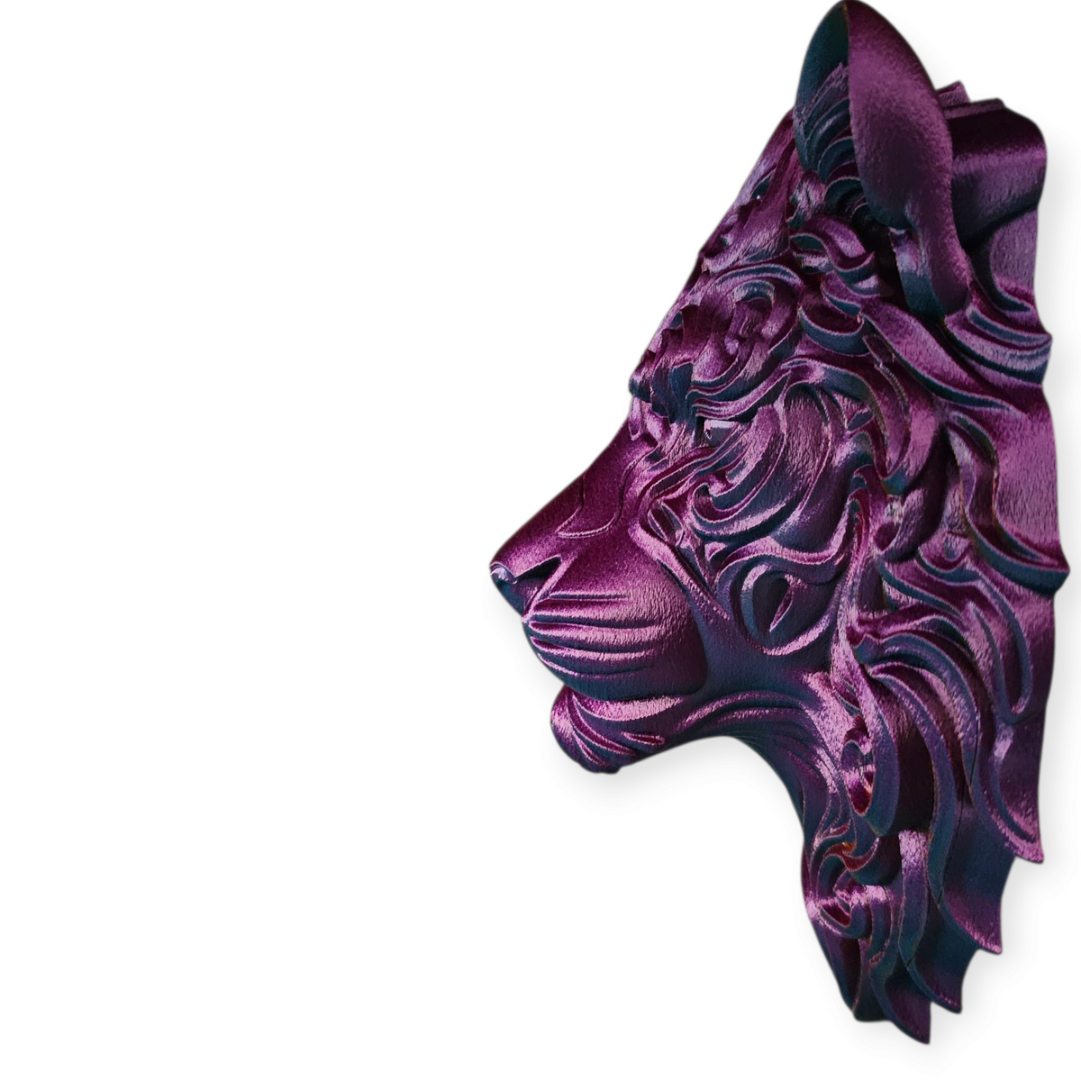 3D Geprinte Leeuwenkop Wanddecoratie – Multicolor Design - eyecather