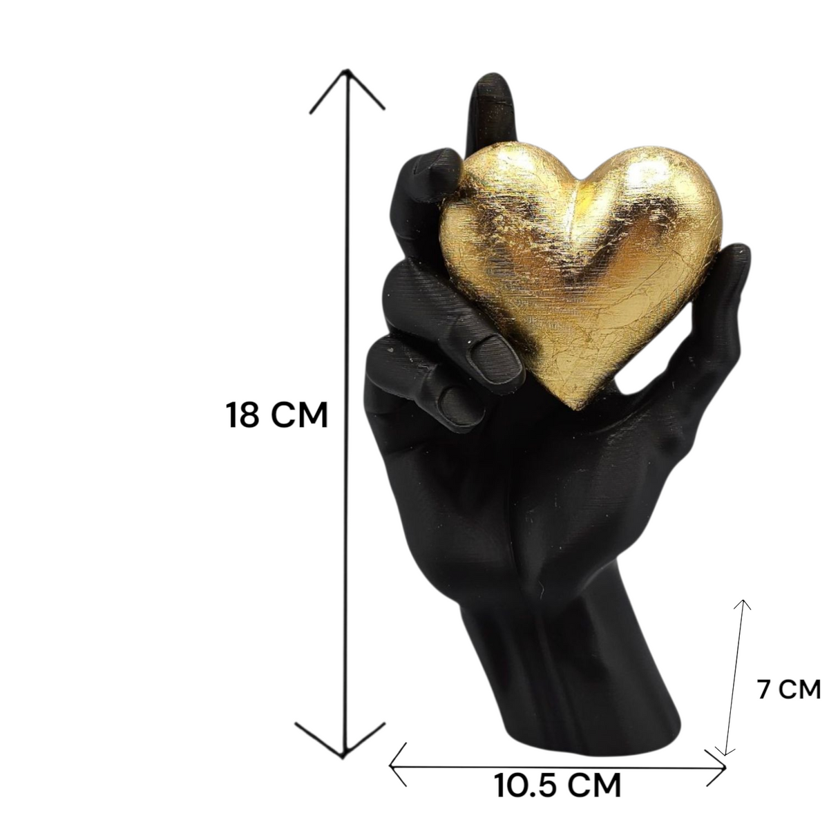 Luxury Layerzz – Eternal Heart Sculpture | Gold Edition - 3d geprint - duurzaam - woondecoratie