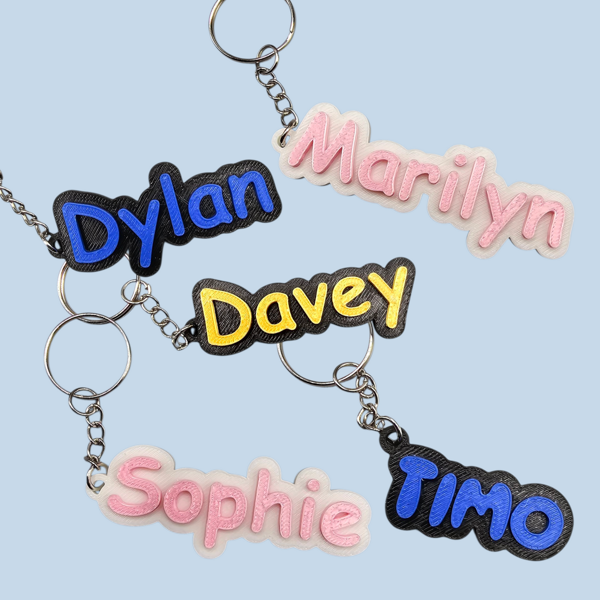 Gepersonaliseerde naam sleutelhanger - persoonlijk - cadeau