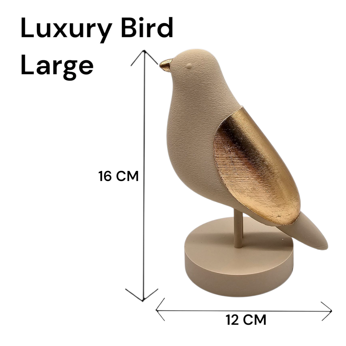 Luxury Layerzz – Luxury Birds | Beige & Champagne Goud - minimalistisch - Japandi Style - 3 maten