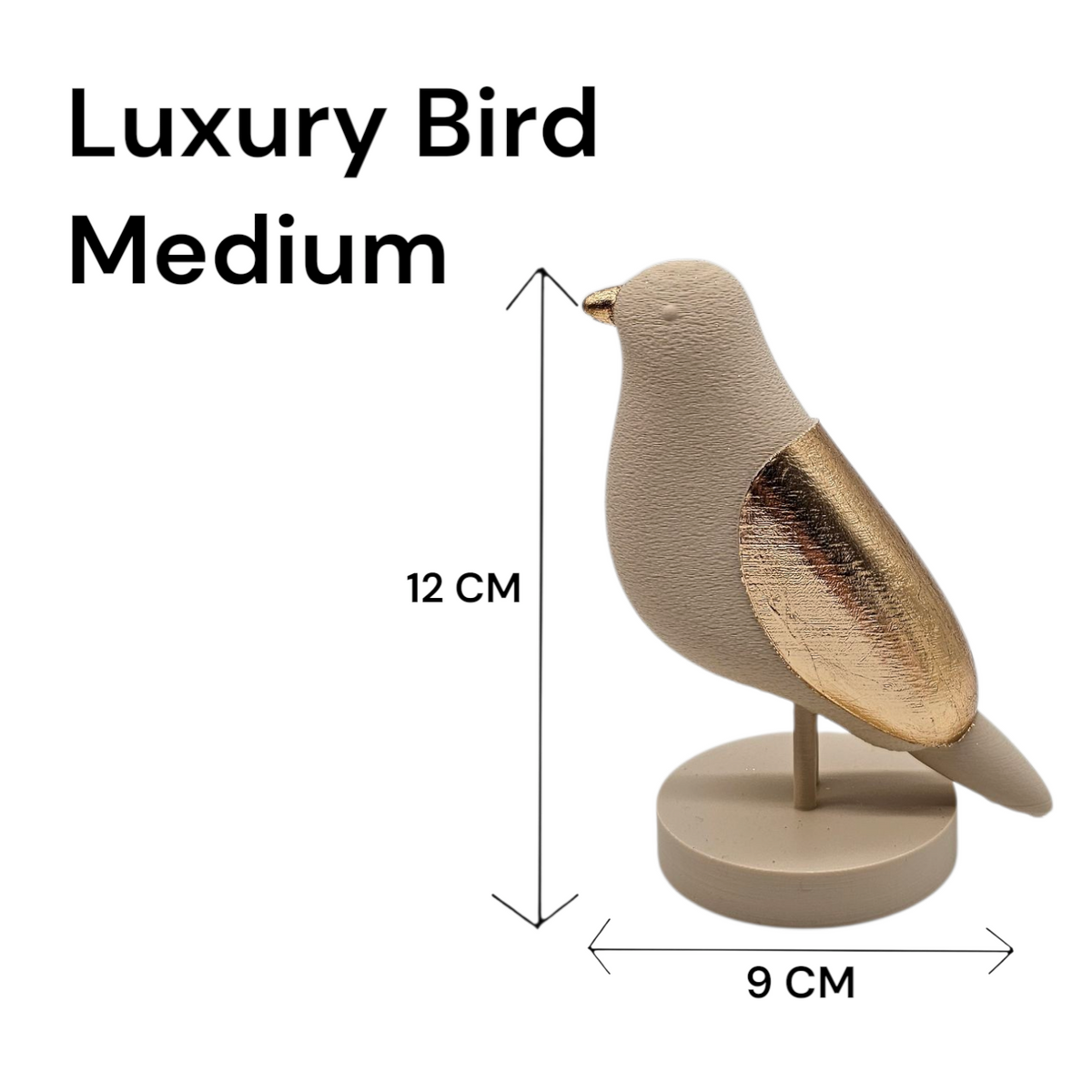 Luxury Layerzz – Luxury Birds | Beige & Champagne Goud - minimalistisch - Japandi Style - 3 maten