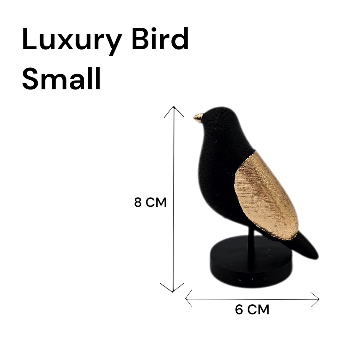 Luxury Layerzz – Luxury Birds | zwart & Champagne Goud - minimalistisch - Japandi Style - 3 maten
