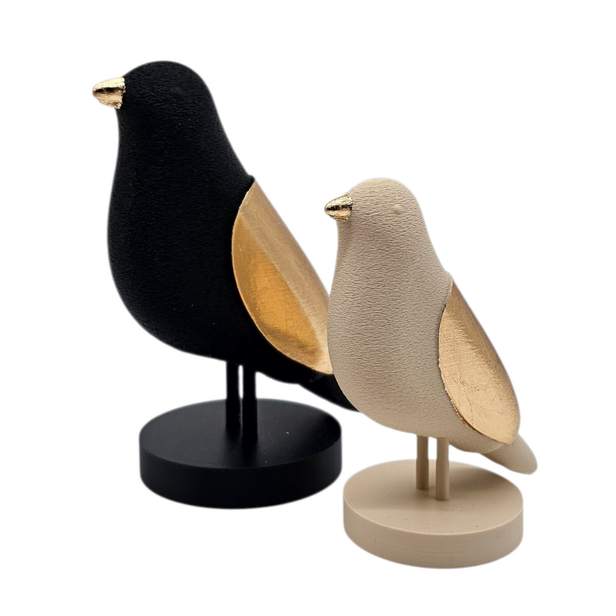 Luxury Layerzz – Luxury Birds | Beige & Champagne Goud - minimalistisch - Japandi Style - 3 maten
