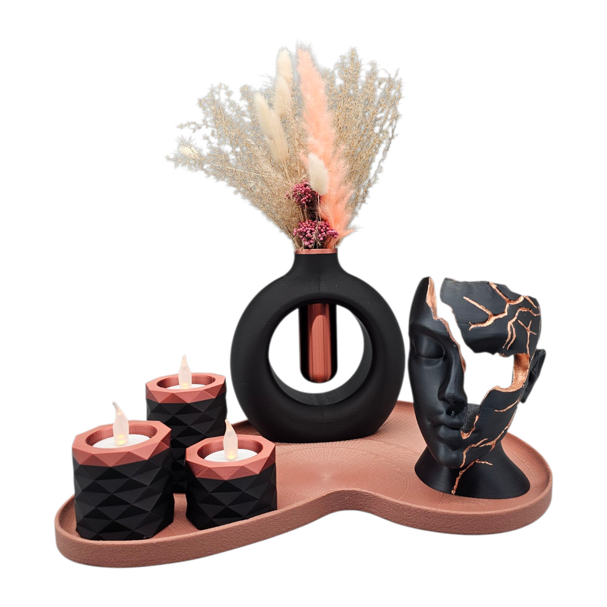 Luxe Complete Woondecoratie Set — Broken Face - koper