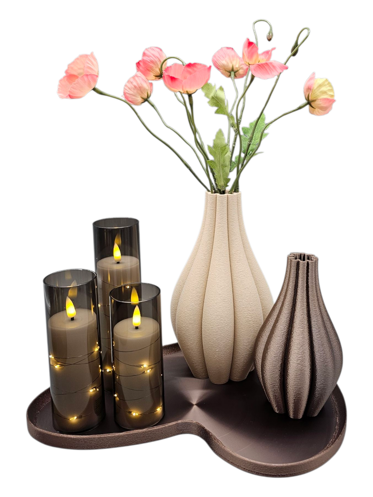 Soft Glow Elegance - Luxe Japandi Woondecoratie Set