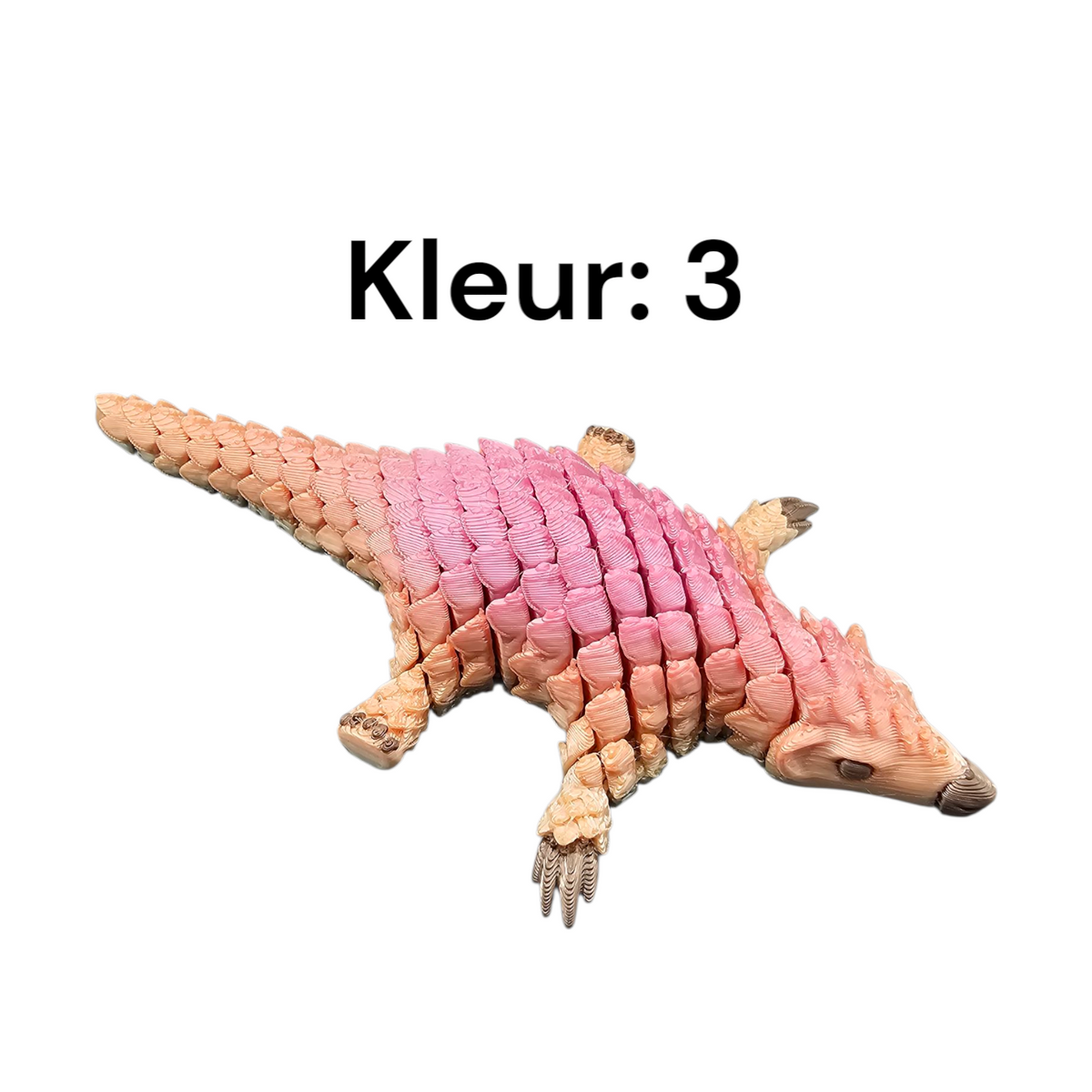 Fidget Armadillo - 3D geprint voor ontspanning groot en klein formaat