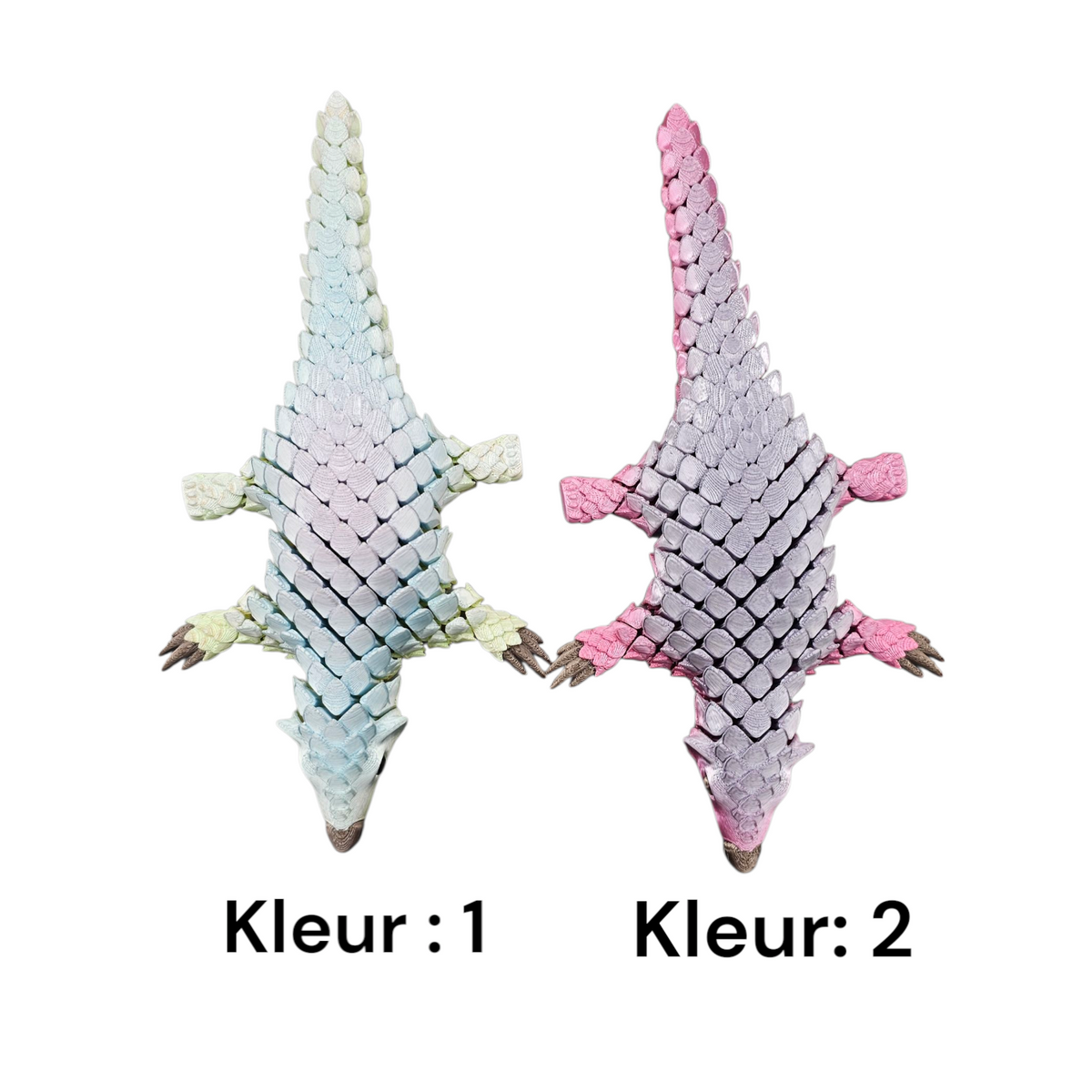 Fidget Armadillo - 3D geprint voor ontspanning groot en klein formaat