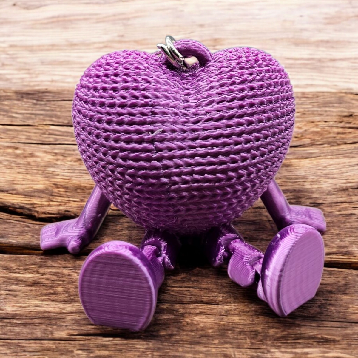 Hartje Sleutelhanger met Flexi Beentjes – diverse kleuren