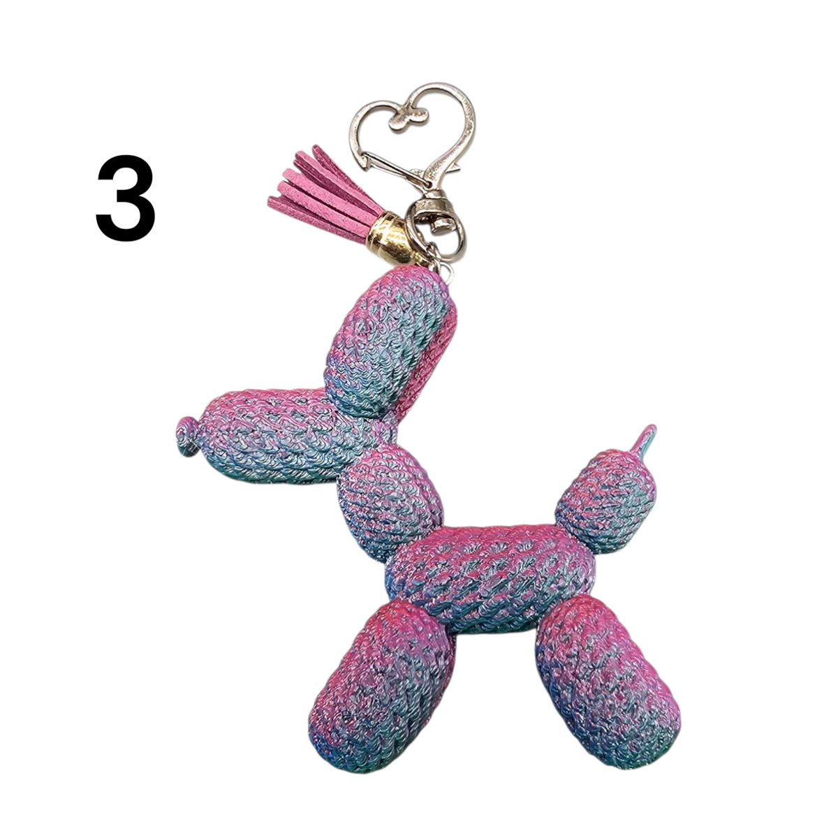 Ballonhond Sleutelhanger - Bagcharm - uniek - meerkleurig - trendy tashanger