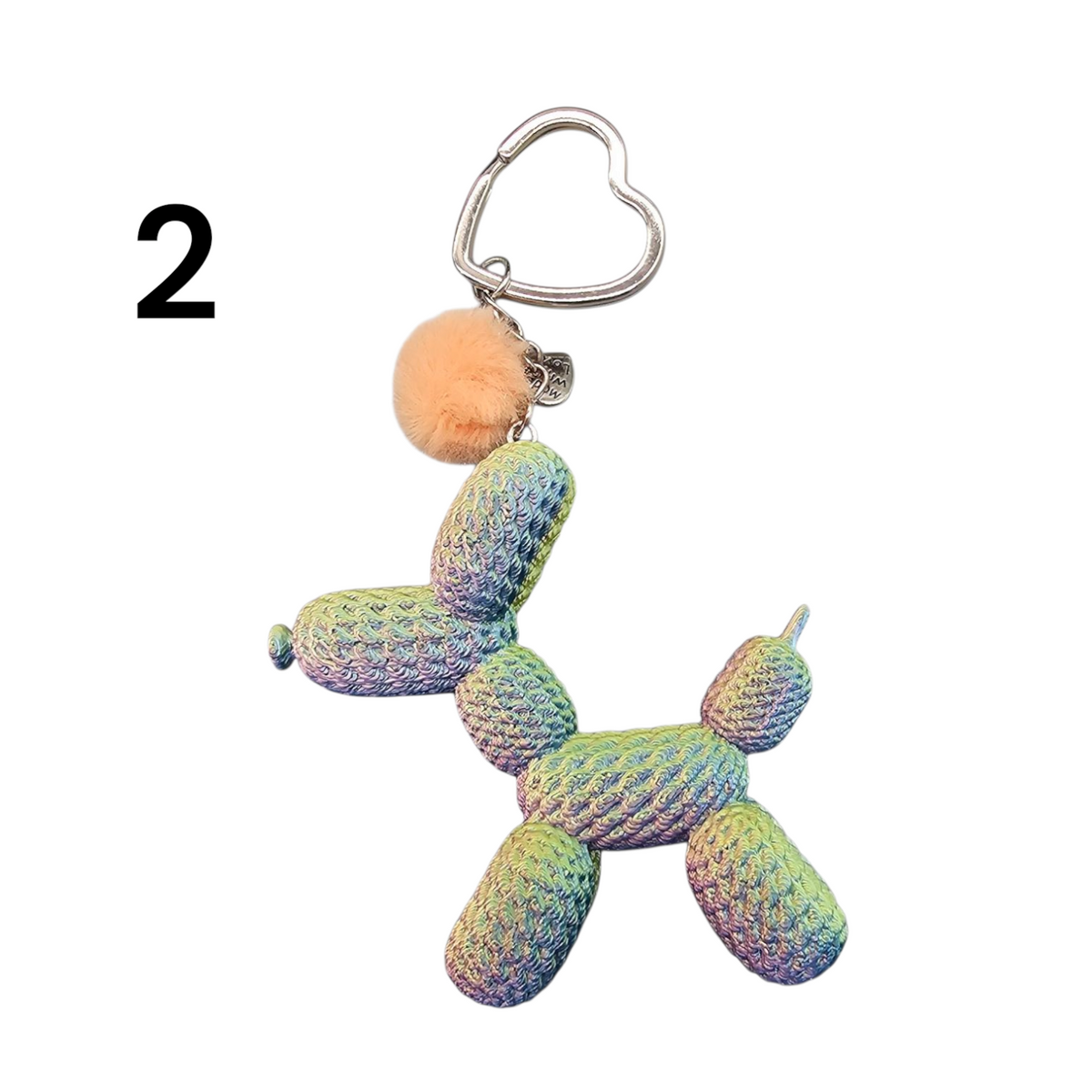 Ballonhond Sleutelhanger - Bagcharm - uniek - meerkleurig - trendy tashanger
