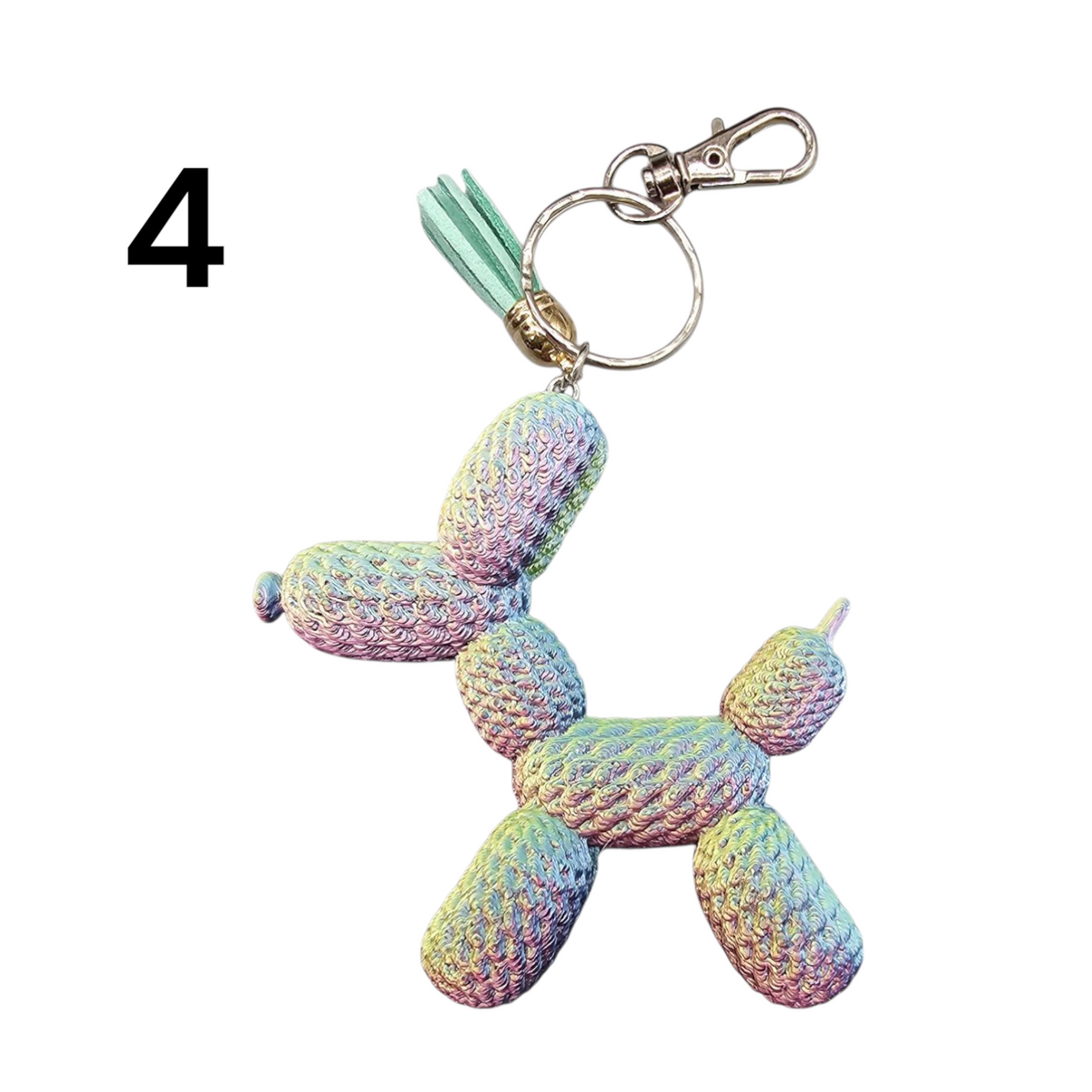 Ballonhond Sleutelhanger - Bagcharm - uniek - meerkleurig - trendy tashanger