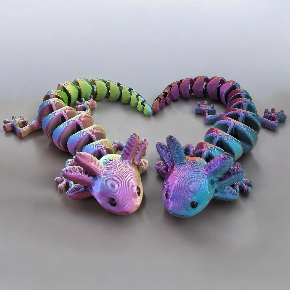 flexi axolotl fidget toy 3D geprint - ontspanning