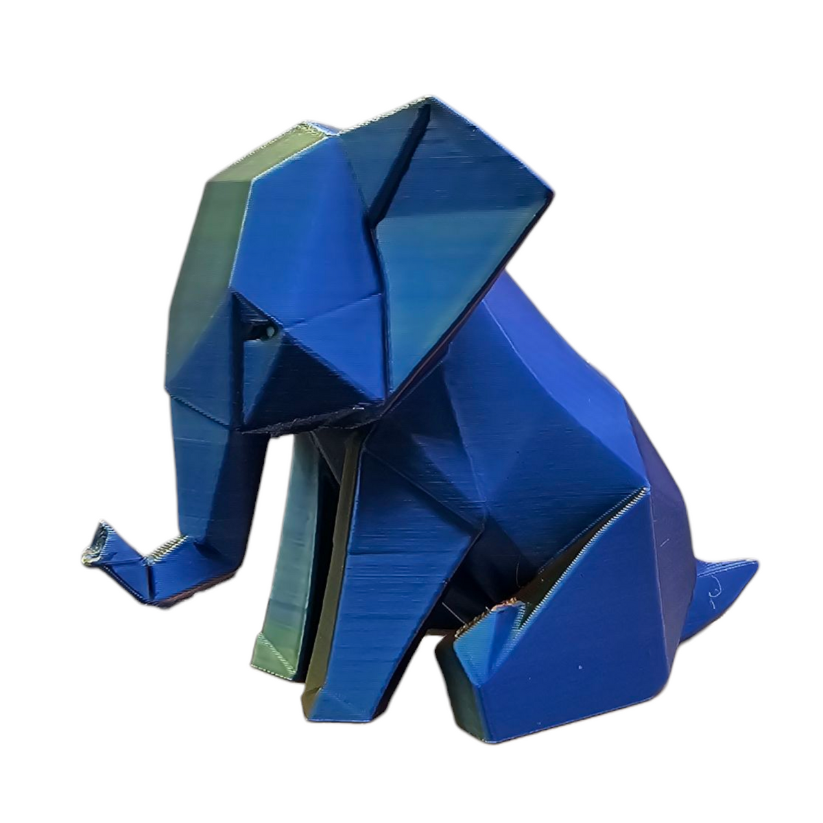 Geometrische Olifant - 3D Geprint Olifantje Meerkleurig  in 3 Maten