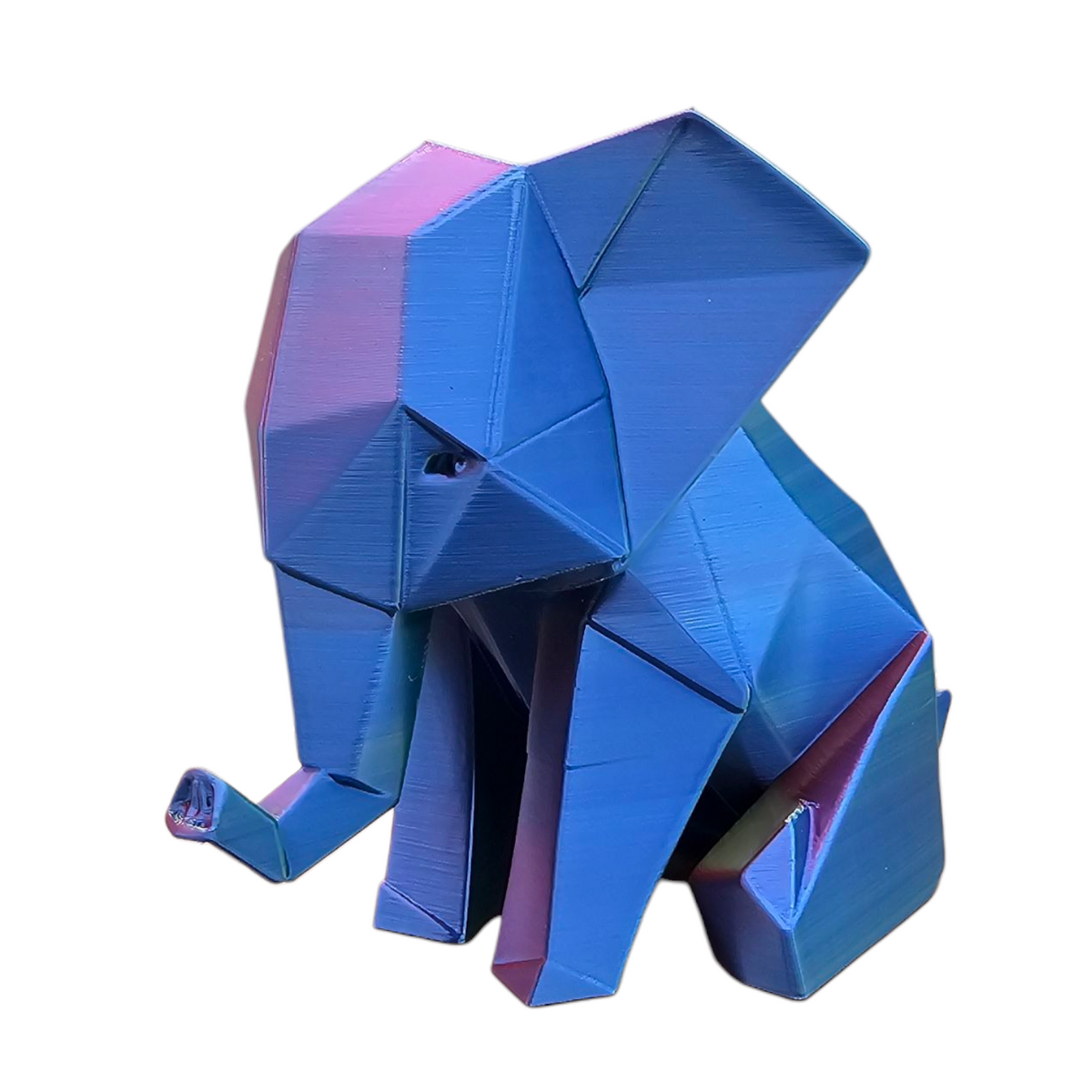 Geometrische Olifant - 3D Geprint Olifantje Meerkleurig  in 3 Maten