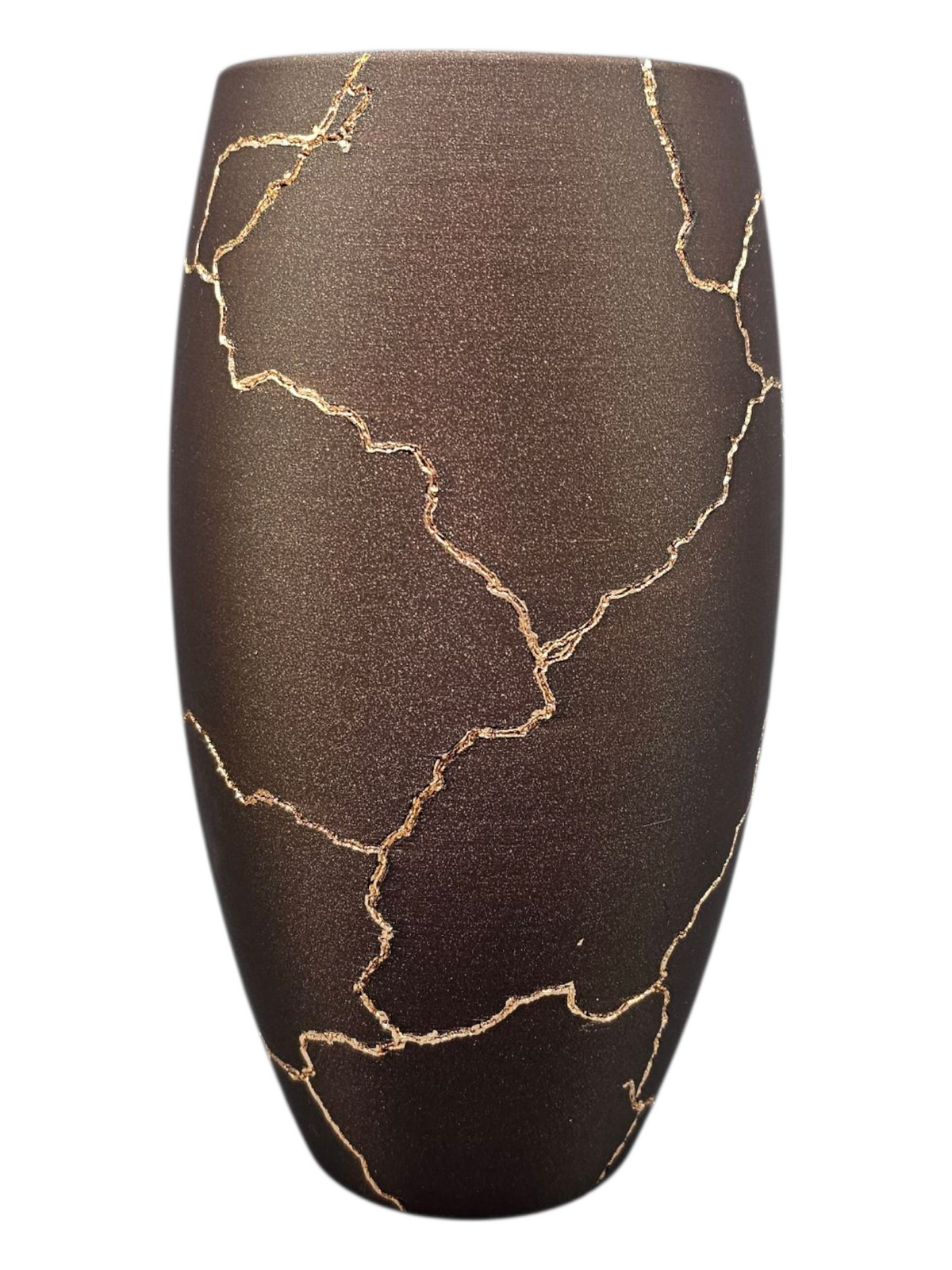 Luxury Layerzz – Golden Cracks Vase - 3D geprint - 2 maten - meerdere kleuren